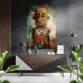 Robot Brushed Aluminum Dibond Wall Art.